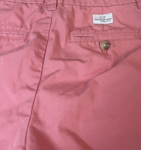 Vineyard Vines Boys Pink Chino Shorts with Adjustable Waist Size 12 100% Cotton - Picture 5 of 6