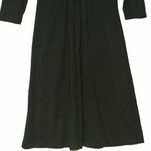 Susana Monaco Black 3/4 Sleeve A-Line Dress V Neck L Large - Picture 4 of 8