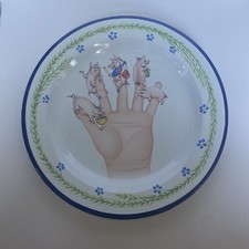 Vtg Piggy Enamelware Plate 8 3/4” Les Vieux San Francisco Piggy Went to Market