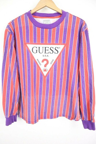 VTG Guess Washed Jeans Striped Shirt 