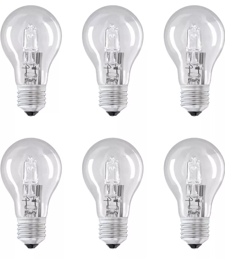 3 PACKS OF 2 6 BULBS OF TESCO HALOGEN 70W 91W EDISON SCREW