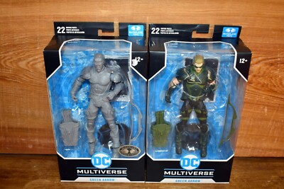 Mcfarlane DC Multiverse Green Arrow Platinum Edition Lot (2) Figures Injustice 2