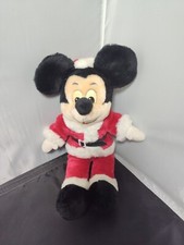 Disney - Christmas Mickey Mouse Santa Clause Plush Toy 16  NWOT
