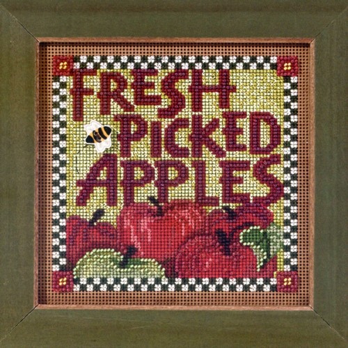 Picked Apples Cross Stitch Kit Mill Hill 2013 Buttons & Beads Autumn - Picture 2 of 3