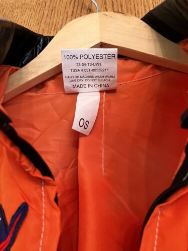 Astronaut Space Jacket Costume Orange One Size Halloween Zip Front Patches NASA - Picture 4 of 10