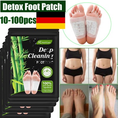 100 Stück Entgiftungspflaster Fusspflaster Detox Pflaster Bambus Foot Patch Pads