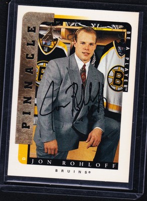 96-97 1996-97 BE A PLAYER JON ROHLOFF AUTOGRAPH AUTO 207 BOSTON BRUINS ...