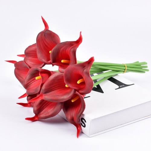 5Pcs Real Touch Calla Lilies Cala Lilly Lily Artificial Flower Fake Silk Flower - Picture 19 of 30