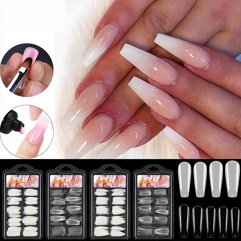 Clear nails coffin outlet