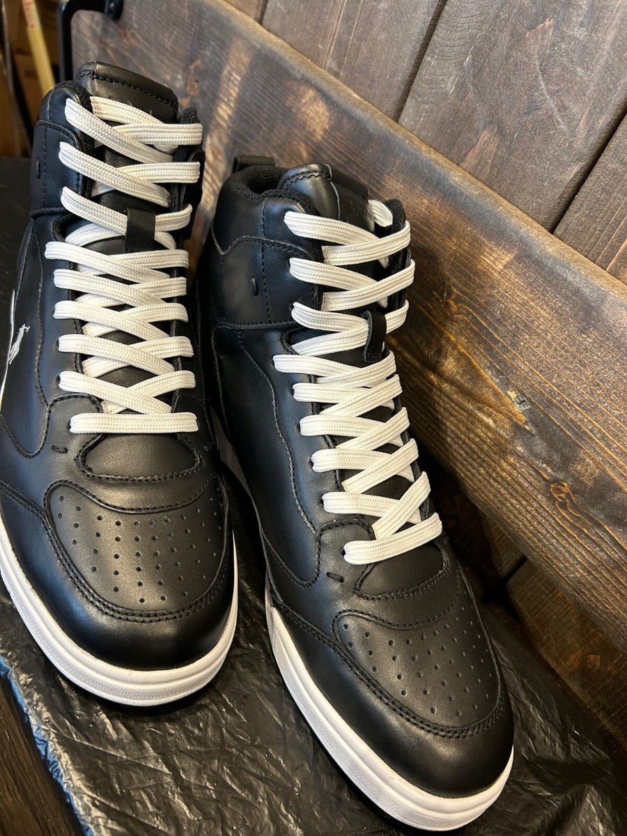 Polo Ralph Lauren Court Leather High-Tops black and white