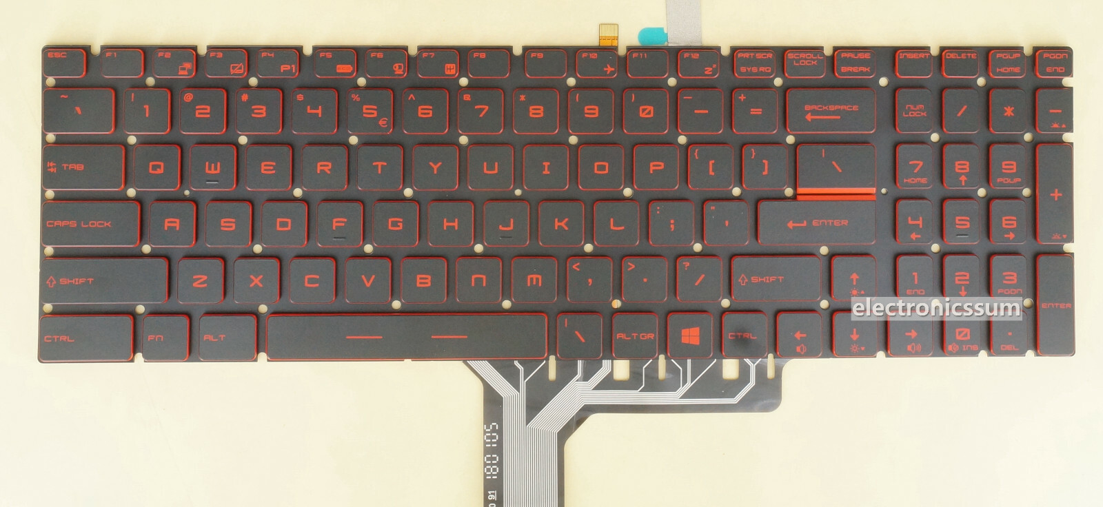 Photo 1 - Etats-Unis Ordinateur Portable Clavier de jeu pour MSI GF75 Mince 9SC 8RD 8RC Rétroéclairé,