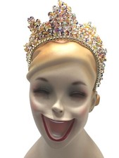 Beaded Tie On Beaded Tiara Crown Costume 23220