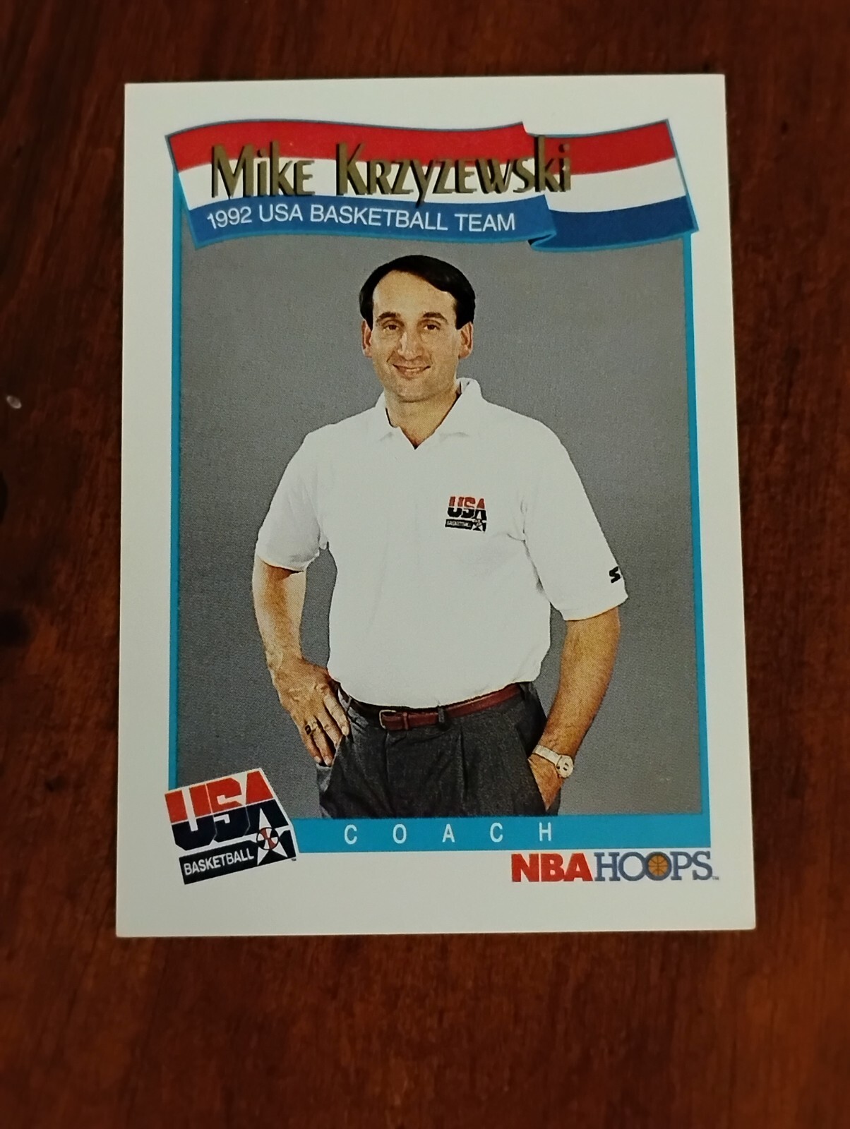 1991-92 NBA Hoops - #588 Mike Krzyzewski (RC)
