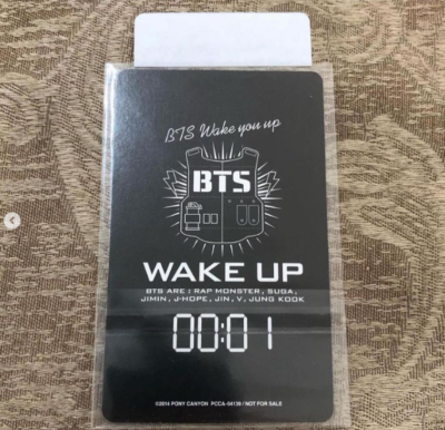 OFFICIAL BTS RARE WAKE UP 2015 Japan Limited Photocard Suga