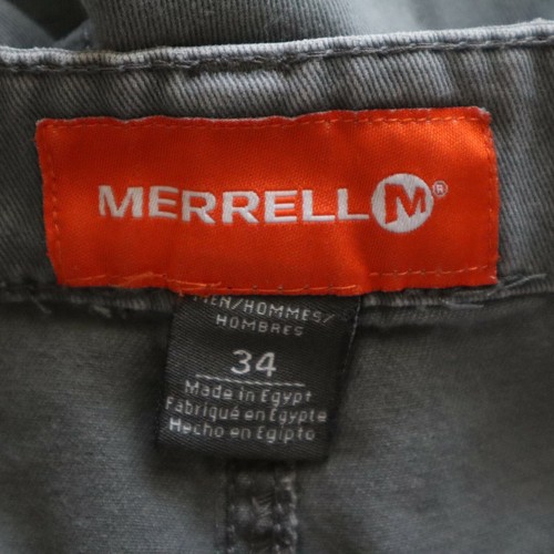 Merrell Shorts Mens 34 Cargo Pocket Outdoor Casual Cotton Flat Front Gray - Picture 4 of 5