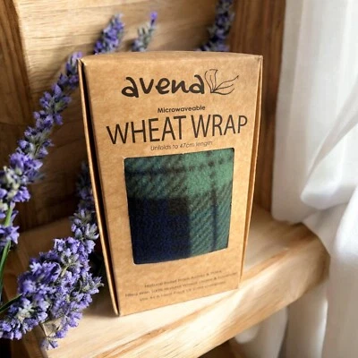 AVENA Tartan Lavendel Weizen Verpackung Geschenkbox Mikrowelle Qualität Made in Britain 47 cm.