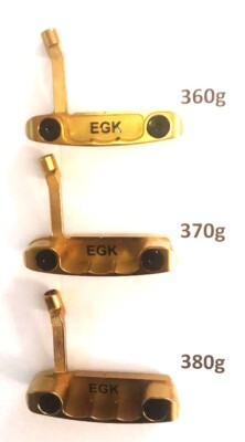 Testa Del Putter EGK CLASSIC 370g – Lavorazione CNC, Faccia Fresata, Tacco-punta Pesata, Dorata