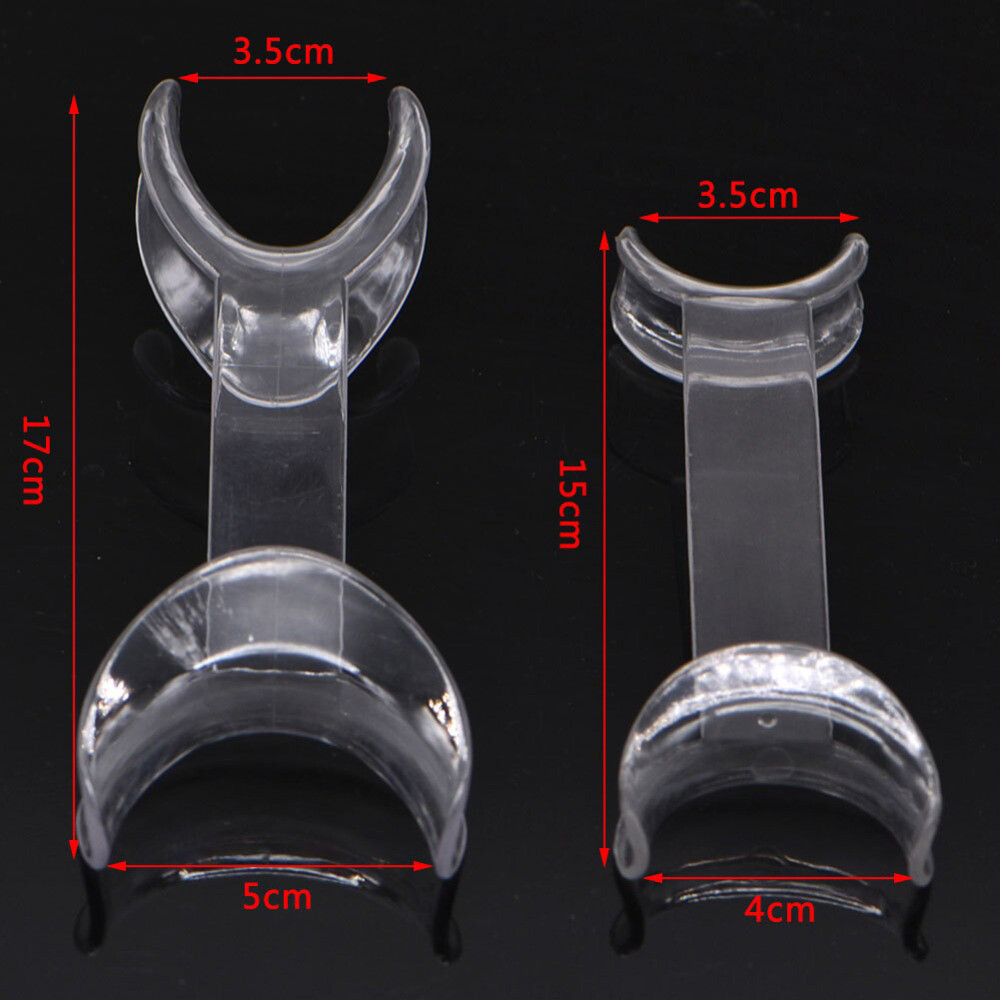 Écarteur Buccal Double Tête En T Pour Dentiste - Lot De 8 Pièces Noir/transparent
