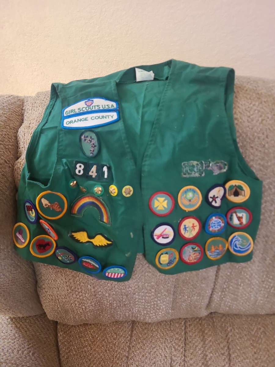 ベスト+ジレ VINTAGE - Girl Scouts USA Patch Design Vest s-l400.jpg