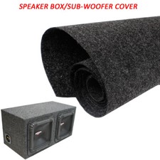 Sub woofer Enclosure Cabinet Speaker DJ Box Cover Carpet Wrap Charcoal 36"x78"