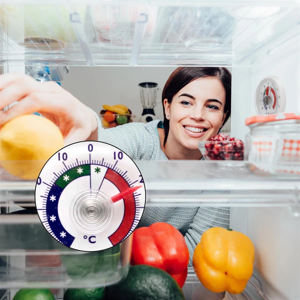 2 Stück Kühlschrank Thermometer Set Selbstklebend Kühltruhe Gefrierschrank weiß - Bild 4 von 4