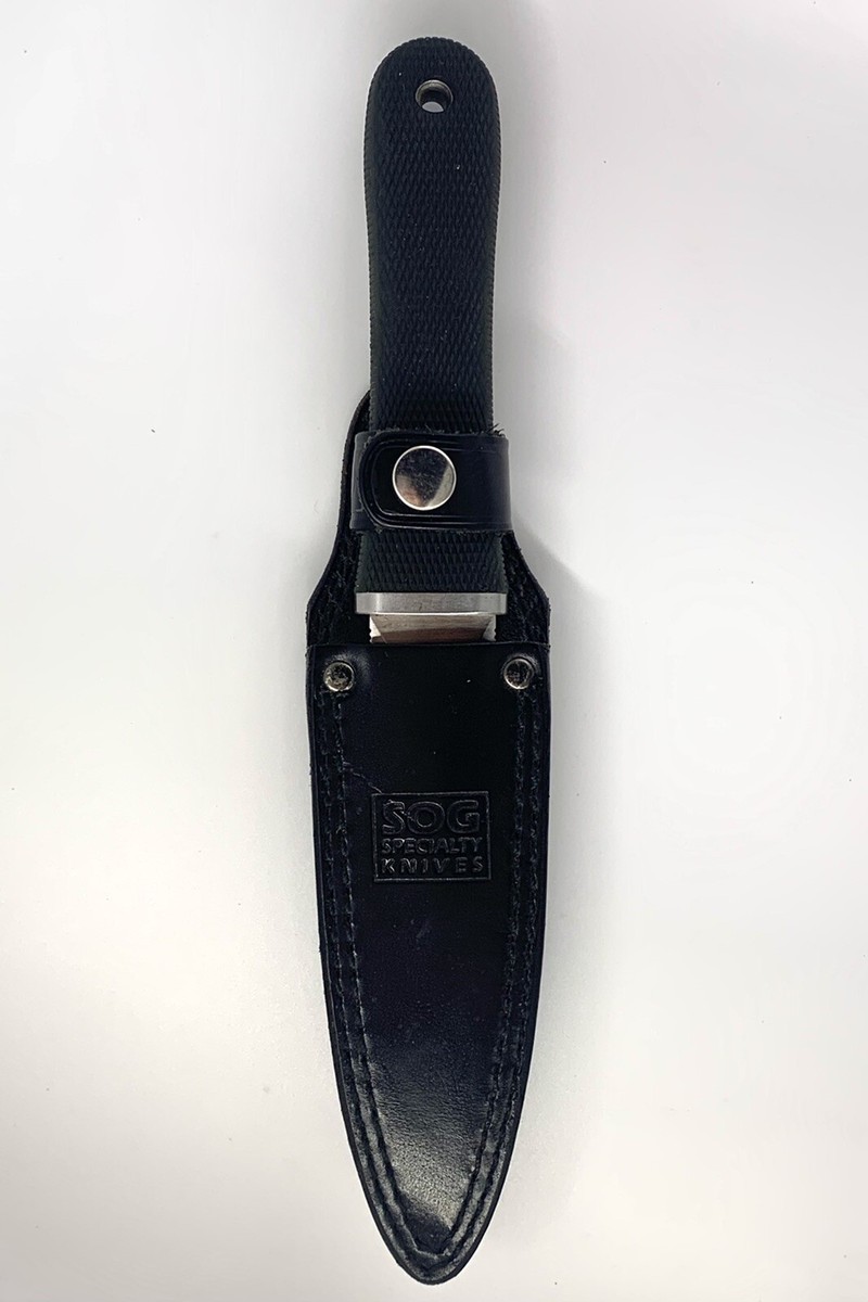 Vintage SOG S14 Pentagon Double Edged Kraton Handle Seki Japan