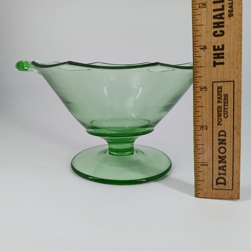 HEISEY Company Moongleam Green Glass Mayonnaise / Compote Vintage - Picture 4 of 5