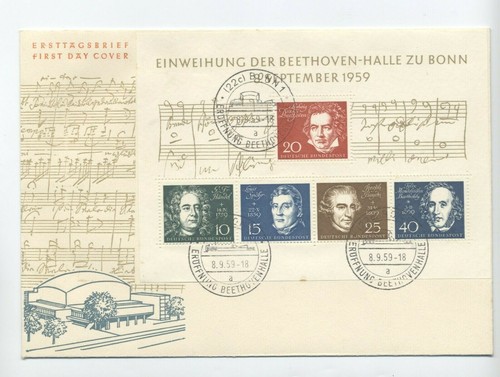 FDC BEETHOVEN HALL BONN 8-9-59