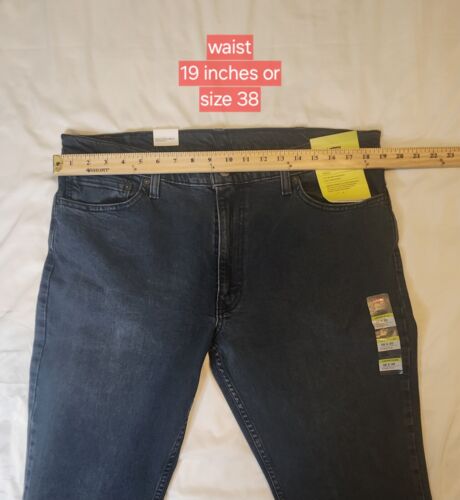 Jeans Levi's 511 slim fit flex denim blu lavaggio scuro uomo taglia 38 x 30 nuovo con etichetta - Foto 10 di 19