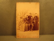 Victorian Antique Cabinet Card Family Photo, Mother, Father, Children