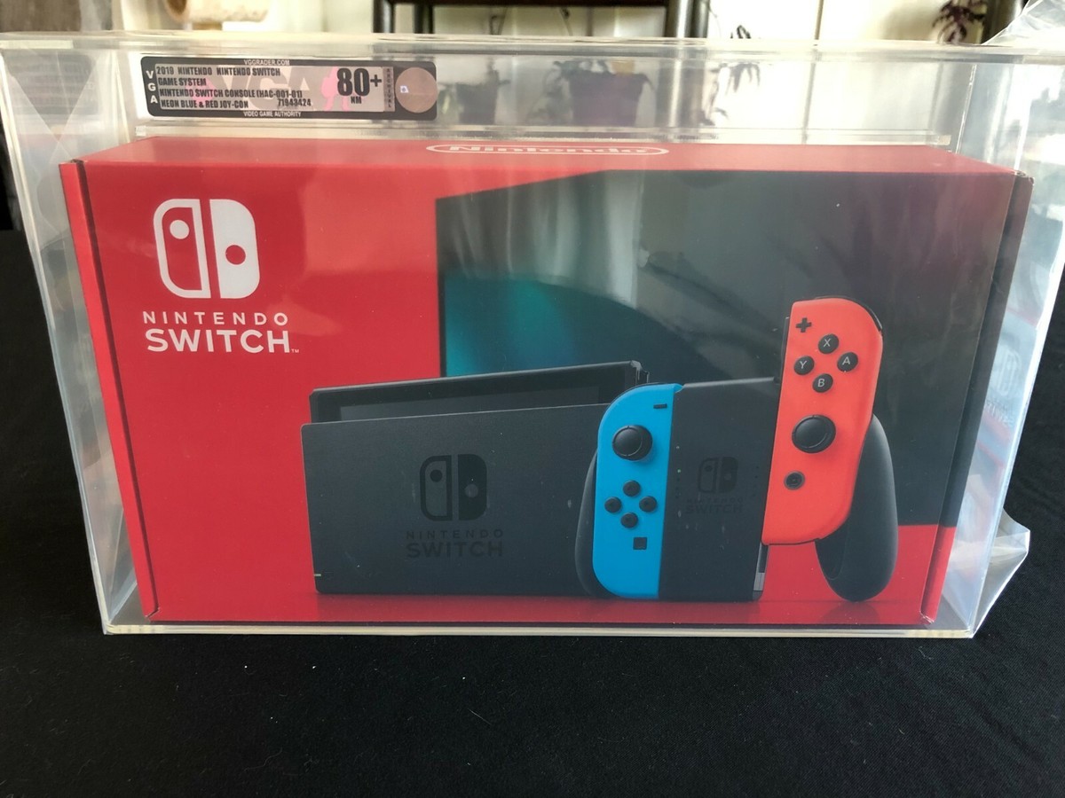 Nintendo Switch Neon Blue and Neon Red Joy-Con Console, New Graded