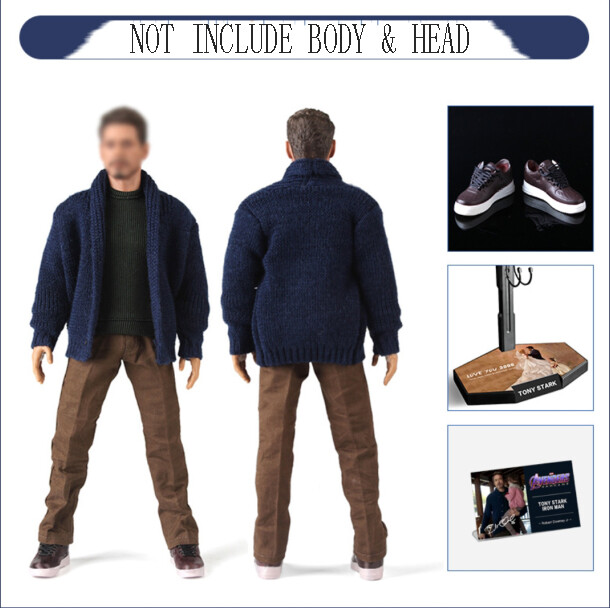 1/6 Scale Iron Man Tony Stark Sweater Suit Set for 12
