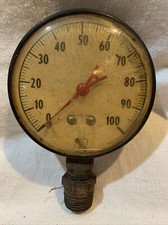 Vintage Ashcroft Ciśnieniomierz 0-100 2 1/2 cala Steampunk