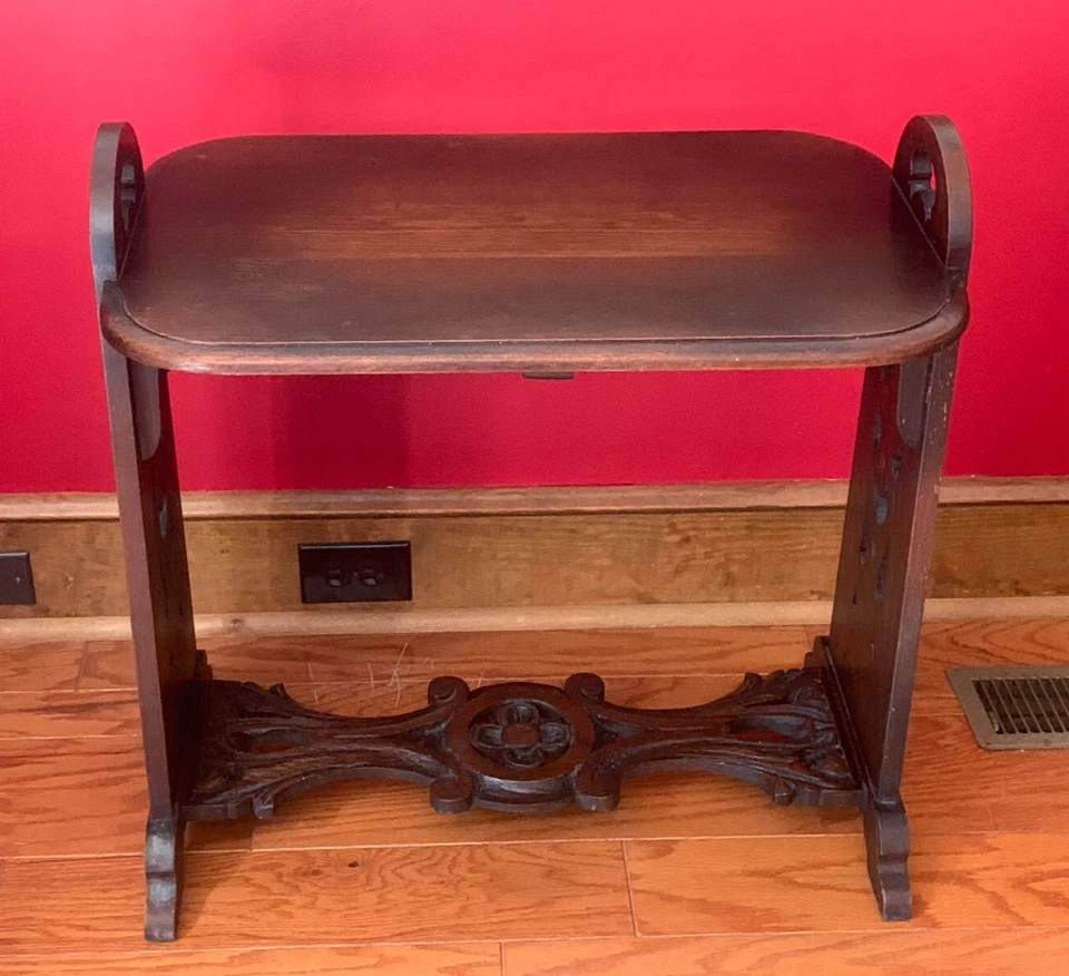 MOBÍLIA ANTIGA VITALÍCIA Michigan MESA CAVALETE JACOBINA CARVALHO Pickup Local NC - Imagem 3 de 4