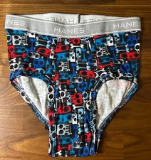 Hanes Boys Size Large men s Small Cotton Brief Underwear Kidcore Skulls Bones