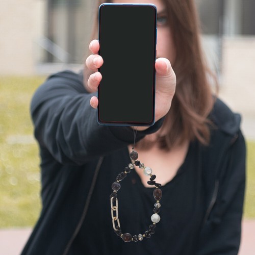 Zestaw 5 kolorowych koralikowych łańcuszków komórkowych panna biuro smycz do telefonu komórkowego pasek - Zdjęcie 6 z 12