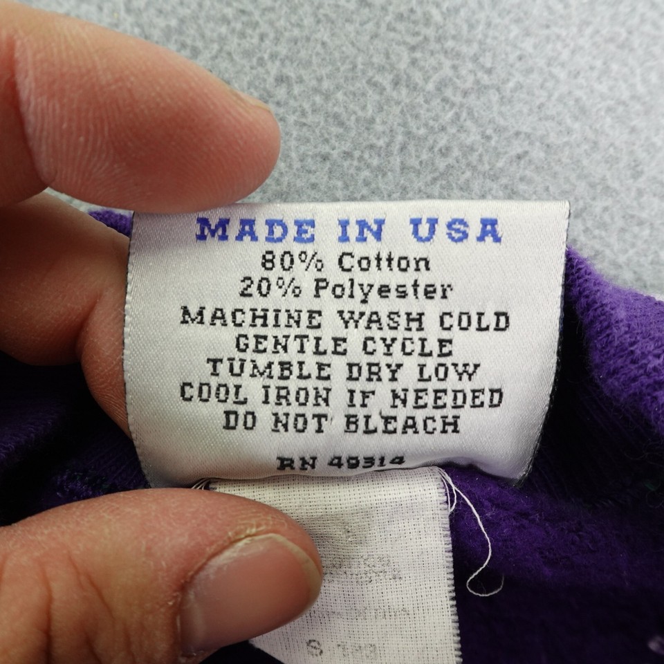 Vintage CBS Sweatshirt Men XL Purple Green Gear For Sports Crewneck