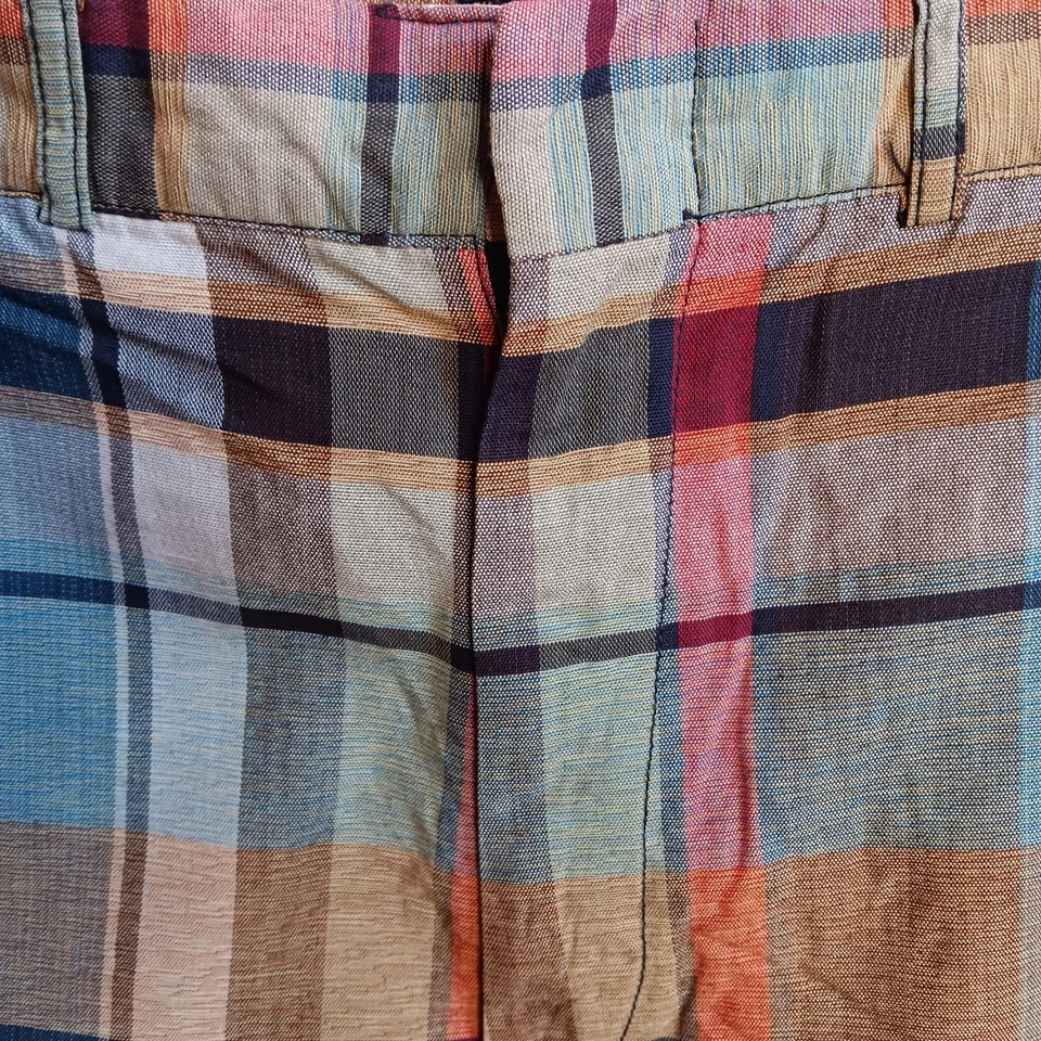 Pantalones Cortos Cintura 26 X-Pequeños Verdaderos De Colección Años 70 Hombres IVY LEAGUE A CUADROS Acero Cremallera Foto 4 de 4