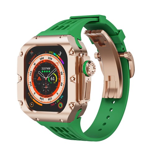 Estuche de aleación de titanio premium + correa de silicona MOD KIT para Apple Watch Ultra2 49 mm - Imagen 49 de 52