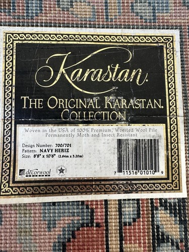 Karastan Navy Heriz 700/701 Rug 8.8 x 10.6 ft Carpet Wool Minor imperfection - Picture 6 of 6