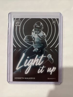 2022 Donruss Optic Kenneth Walker III Light It Up Rookie RC #LU-16 Seahawks