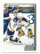 KEITH CARNEY 1992-93 UPPER DECK ROOKIE CARD MINT CONDITION BUFFALO SABRES