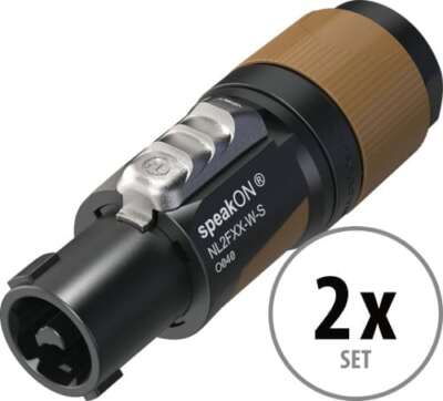 Neutrik NL2 FX Speakon Stecker 2-polig 2er Pack Lautsprecher Kabel blau
