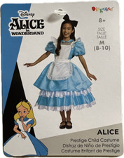 DISNEY ALICE IN WONDERLAND ALICE CHILD COSTUME MEDIUM 8-10