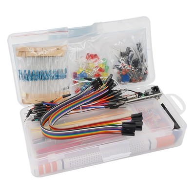Electronic Component Basic Starter Kit Breadboard Cable LED Resistor For