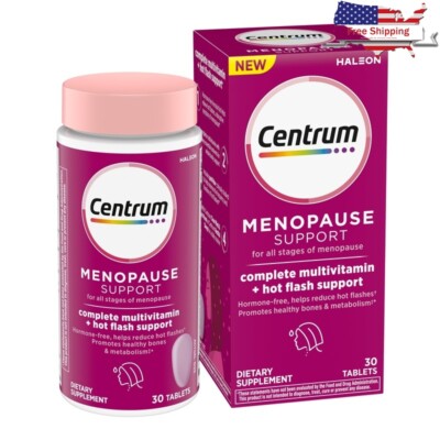 Menopause Support Multivitamin Women Hot Flash Relief 30 Vegetarian Tablets New