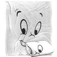 Casper The Friendly Ghost Face Silky Touch Super Soft Throw Blanket, 50"x60"