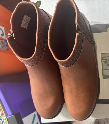 womens Stride Rite Boots Size 5 Brown Lucy 3 Zip Up NWT - Picture 7 of 7