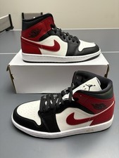 Nike Jordan 1 Mid Women’s Size 9 Black Red White Brand New With Water Damage