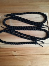 4x Black Rope Type Curtain Tie Backs  ,30 INCH Long In Good Condition